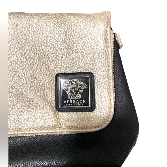 Versace Crossbody, Bag Black, Leather Color block Pattern - Picture 4 of 5